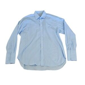 Charles Tyrwhitt Dress Shirt Men Size 17.5 36 Light Blue French Cuff Collared